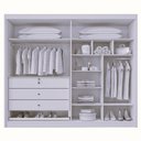 Ver imagem 3 de Guarda-Roupa 4 Portas Odessa 1,69 m Off White – Móveis Europa