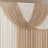 Cortina para Sala 3,00m x 2,80m Suellen Malha Bege e Palha - 2
