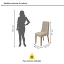 Ver imagem 4 de Conjunto Sala de Jantar 6 Lugares Retangular Tampo Vidro/MDF 170cm Mesa Astrid com Cadeiras Luar Bege Amêndoa Clean/Off White/Rinzai Bege