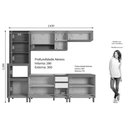 Ver imagem 3 de Cozinha Modulada Henn Venaly 5 Peças CZ479 Cinamomo/Off