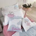 Ver imagem 6 de Kit Edredom Solteiro Infantil Menina 5 Peças Bailarina Juvenil Hipercal 400 Fios