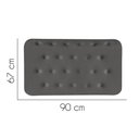 Ver imagem 2 de Painel Estofado Luxo Capitonê Brenda 90cm Solteiro para Cama Box Suede Cinza - Gat Magazine