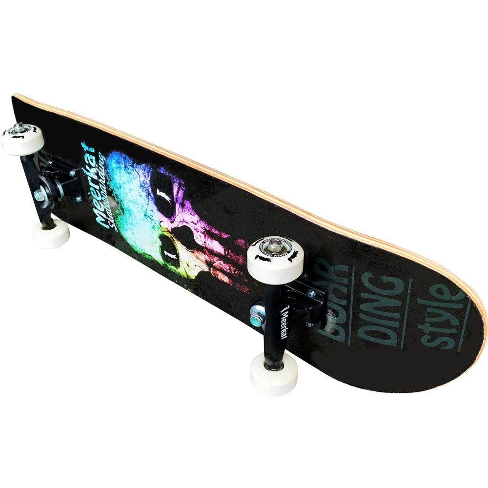 Skate Iniciante Completo Montado Street Meerkat Skull (truck de Pp) - 3