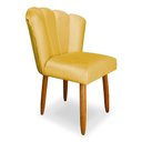 Ver imagem 1 de Cadeira de Jantar Pétala Estofada Pés Palito Suede