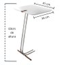Mesa L50 Lateral Aproximação Sofá Branca Base Café - 3