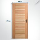 Ver imagem 2 de Kit Porta Pronta Maciça de Eucalipto 214x89x14cm PM95 Clean Abertura Esquerda Cruzeiro Portas