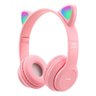 Fone de Ouvido Bluetooth P47 com Orelha de Gato de Led Rgb Cor:rosa - 1