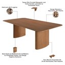 Ver imagem 5 de Mesa de Jantar 8 Lugares Retangular Orgânico 200cm Duetto B05 Canela Tauari - Lyam Decor