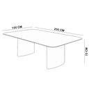 Ver imagem 6 de Mesa de Jantar 8 Lugares Retangular Orgânico 200cm Duetto B05 Canela Tauari - Lyam Decor