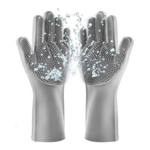 Luvas de Silicone Lavar Louça Carros Pets Alimentos