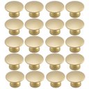 Ver imagem 1 de Kit 20 Puxadores Móveis Botão Ponto Dourado 3x2cm Redondo Zamac Tucson Torralba