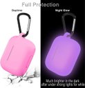Ver imagem 4 de Lerobo Capa de Silicone Glow Noturno para AirPods Pro, Proteção Completa com Mosquetão, LED Frontal