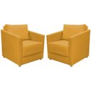 Ver imagem 1 de Kit 2 Poltronas Decorativa para Sala Recepção Manicure Consultório Celine Suede