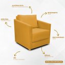 Ver imagem 3 de Kit 2 Poltronas Decorativa para Sala Recepção Manicure Consultório Celine Suede