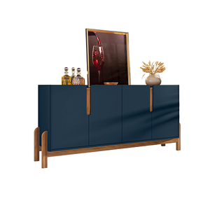 Buffet Lizz 1.70 Azul Cobalto/cedro - Casa D Móveis