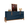 Buffet Lizz 1.70 Azul Cobalto/cedro - Casa D Móveis - 1