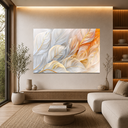 Ver imagem 1 de Quadro Decorativo Tons Pastéis Moderno Elegante Quarto Sala 130x90