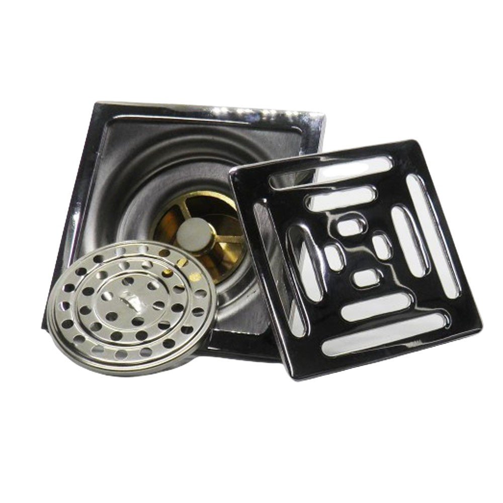 Ralos Inteligente 2 Und Anti Odor Insetos Aço Inox Banheiro Casa 10X10 - 1