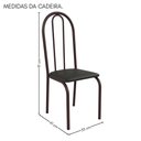 Ver imagem 5 de Conjunto Sala de Jantar 90cm Ilhabela 4 Cad Marrom C- Preto