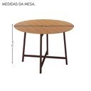 Ver mais imagens de Conjunto Sala de Jantar 90cm Ilhabela 4 Cad Marrom C- Preto