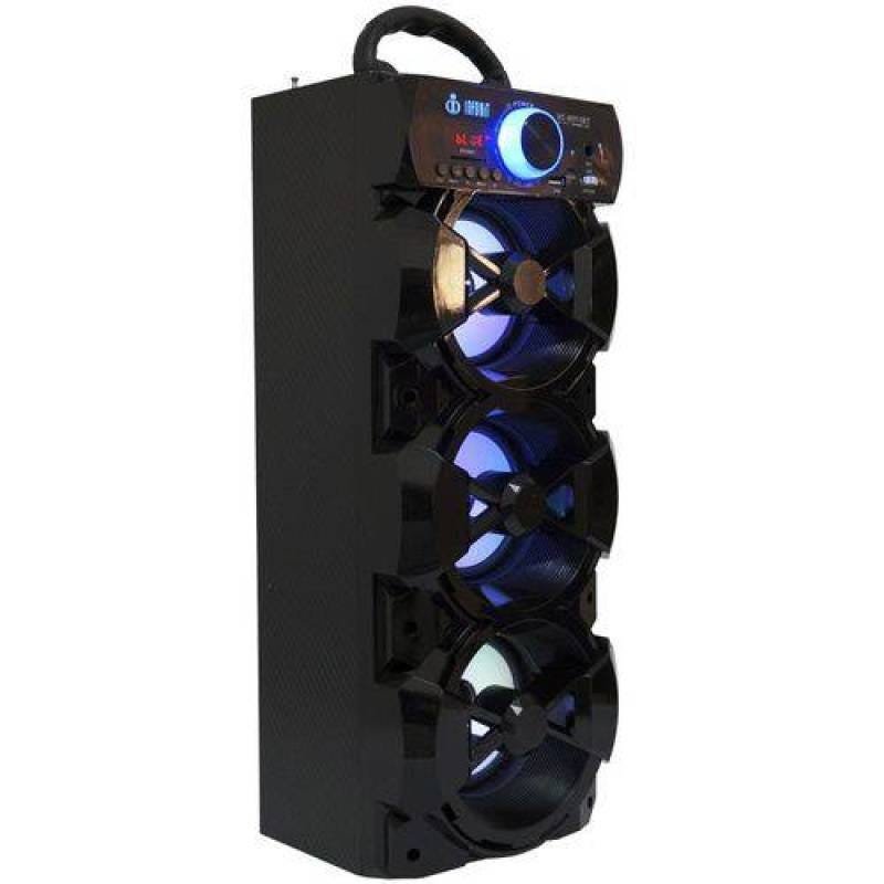 Caixa Som Portátil Bluetooth Mp3 Fm USB SD Microfone Infokit Preta Vc-M912Bt - 1
