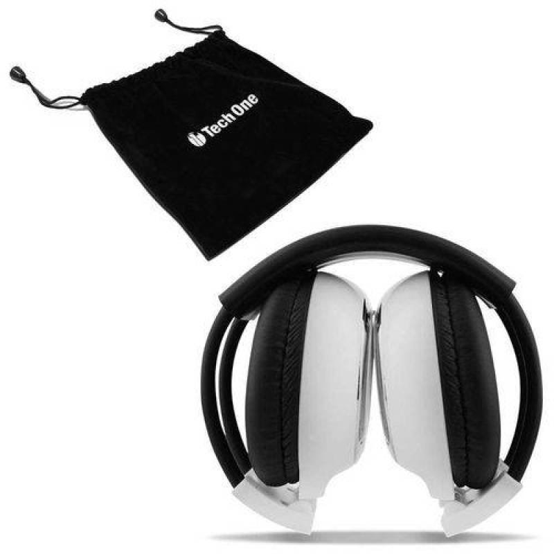 Fone de Ouvido sem Fio Tech One Infravermelho Entrada P2 - Branco - 3