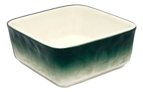 Conjunto 2 Petisqueira Molheira Estilo Nordico Ceramica com Base Bambu - Branco Verde - 2