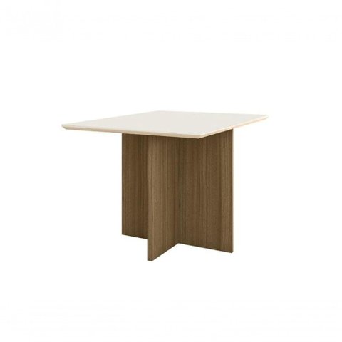 Mesa de Jantar Helo 120cm Carvalho/off White - Poliman