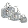 Kit Bolsas Maternidade Corujinha Cinza 3 peças -Fazendo Arte - 1
