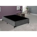Ver imagem 2 de Cama Box Casal Blindado Extremo Reforçado King Design Suede Cinza 138x188x40