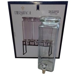 Jogo de 3 Suqueiras em Vidro com Suporte de Metal - 2.3 L, L'hermitage - 3