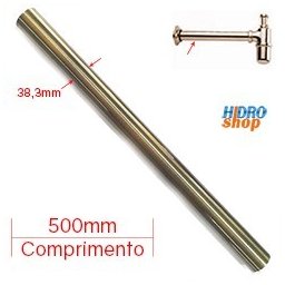 Tubo Saída Longo Sifão Deca 1.1/2 50cm Ouro Velho - 4204157G - 1