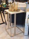 Ver imagem 4 de Mesa Lateral de Apoio Vicenza Base Dourada Tam m - Datelli Design