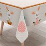 Toalha de Mesa Quadrada 4 Lugares Coelhos Alegria de Páscoa - 2
