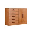 Ver imagem 1 de Cômoda Casal Space C/ 2 Portas e 5 Gavetas Cumaru - Novo Horizonte