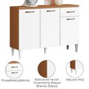 Ver imagem 4 de Balcao com Tampo 3p 1g 120 Cm Mdp Atenas Cinamomo Branco Armoveis
