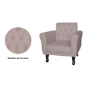 Ver imagem 3 de Jogo 2 Poltronas Decorativas Para Sala de Espera Classic Suede Rose - LM DECOR