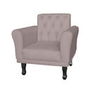 Ver imagem 2 de Jogo 2 Poltronas Decorativas Para Sala de Espera Classic Suede Rose - LM DECOR