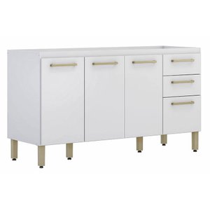 Balcão para Pia Savoy 150 cm Branco - Demóbile