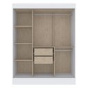 Ver imagem 3 de Guarda-Roupa 3 Portas Correr 2 Gavetas Flórida Multimóveis Vcr4142 Branco Branco