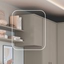 Ver imagem 2 de Guarda-Roupa Módulo Aéreo 1 Portas Elegance Cinza/Níquel