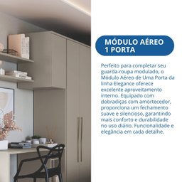 Guarda-roupa Módulo Aéreo 1 Portas Elegance - 6