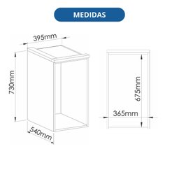 Guarda-roupa Módulo Aéreo 1 Portas Elegance - 3
