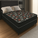 Ver imagem 1 de Cama Box Casal Conjugada Ortopédico Preta Premium