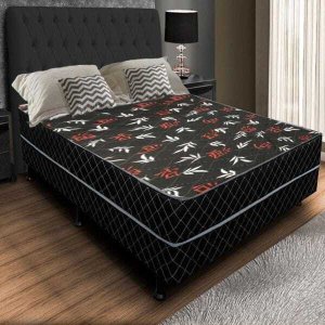 Cama Box Casal Conjugada Ortopédico Preta premium