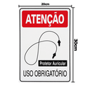 Ver imagem 2 de Combo 3 Placas De Sinalização Atenção Protetor Auricular Uso Obrigatório 20x30 Acesso - S-200 F9e