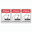 Ver imagem 1 de Combo 3 Placas De Sinalização Atenção Protetor Auricular Uso Obrigatório 20x30 Acesso - S-200 F9e