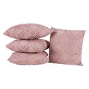 Ver imagem 1 de Kit 4 Almofadas Cheias para Sofá 45x45cm Katarine Micro Percal 300 Fios - Rosê