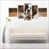Quadro Decorativo Cão São Bernardo Pet Shop Mosaico 5 Peças - 2