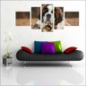 Quadro Decorativo Cão São Bernardo Pet Shop Mosaico 5 Peças - 4